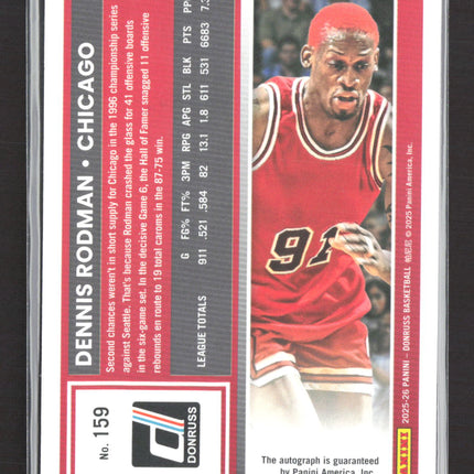 2025 Panini Donruss Basketball Dennis Rodman #159 34/49 Auto