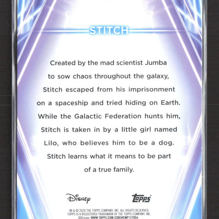 2026 Topps Disney Chrome #14 Stitch