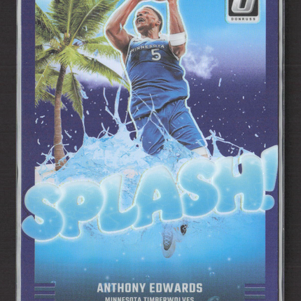 2025 Panini Donruss Optic Splash! Anthony Edwards #7 Purple