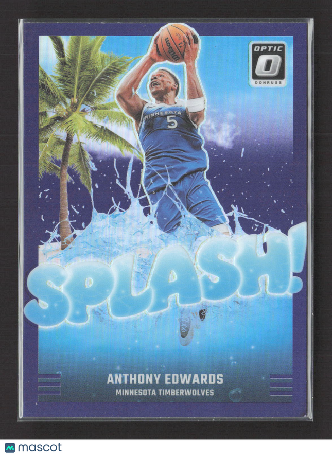 2025 Panini Donruss Optic Splash! Anthony Edwards #7 Purple