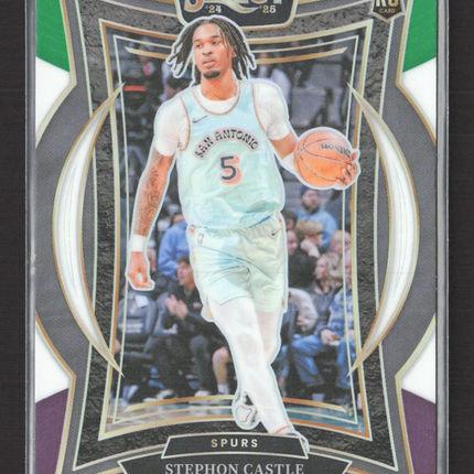 2025 Panini Select Prizm Concourse Stephon Castle #72 RC Green Purple