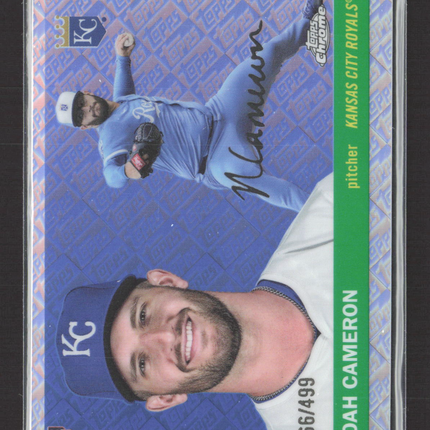 2025 Topps Chrome Platinum Noah Cameron #218 266/499 RC