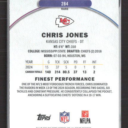 2025 Topps Finest Chris Jones #284 Blue 38/99