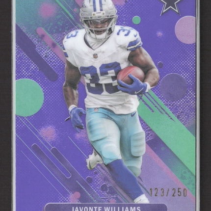 2025 Topps Finest Javonte Williams #74 Purple Refractor 123/250