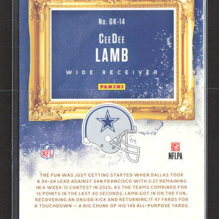 2020 Panini Chronicles Gridiron Kings CeeDee Lamb #GK-14 RC 10/99