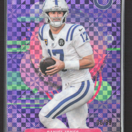 2025 Topps Finest Daniel Jones #134 Purple Checkerboard 06/99
