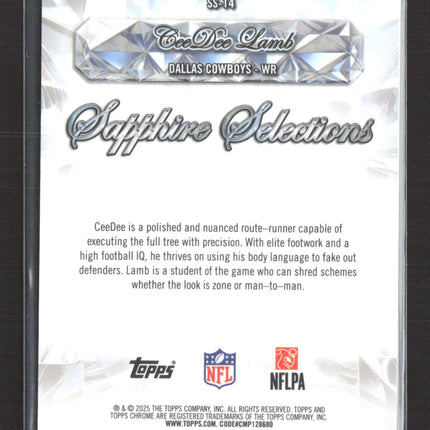 2025 Topps Chrome Sapphire Selections CeeDee Lamb #SS-14
