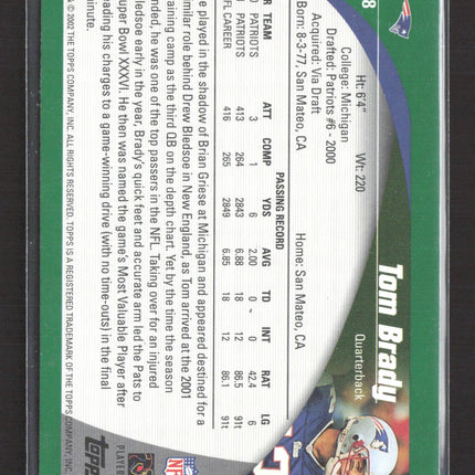 2002 Topps Tom Brady #248