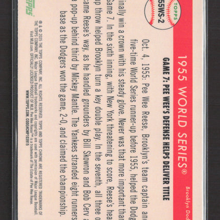 2025 Topps Chrome 1955 World Series Pee Wee Reese #55WS-2