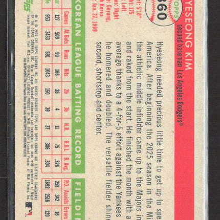 2025 Topps Chrome Platinum Hyeseong Kim #360 RC