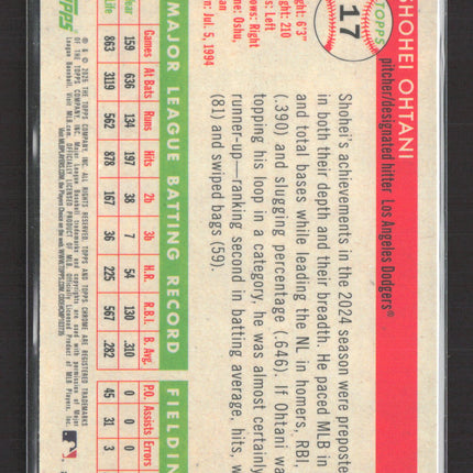 2025 Topps Chrome Platinum Shohei Ohtani #17