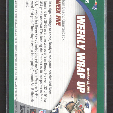 2002 Topps Weekly Wrap Up Tom Brady #295