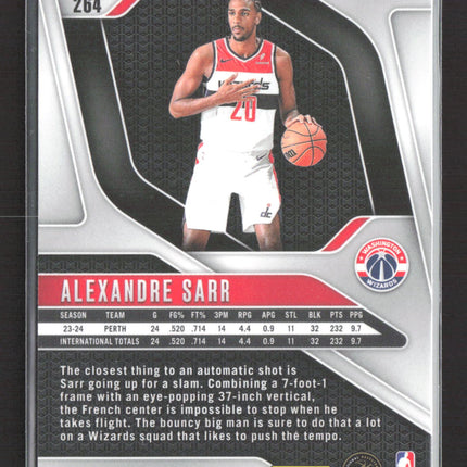 2024 Panini Prizm Alexandre Sarr #264 Pink Ice RC