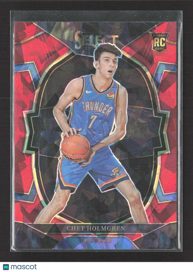 2023 Panini Select Prizm Concourse Chet Holmgren #83 Red Ice RC
