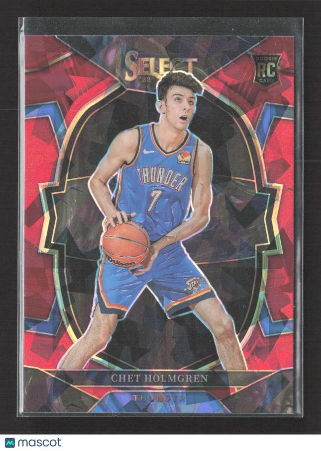 2023 Panini Select Prizm Concourse Chet Holmgren #83 Red Ice RC