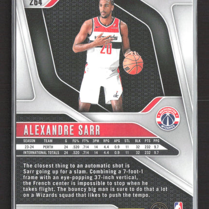 2024 Panini Prizm Alexandre Sarr #264 Pink Ice RC