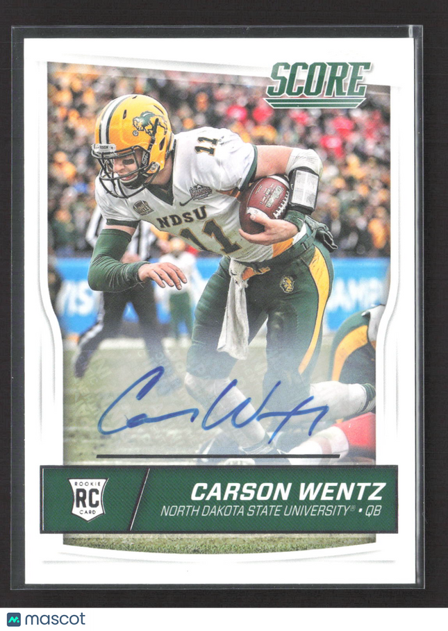 2016 Panini Score Football Carson Wentz #335 RC Auto