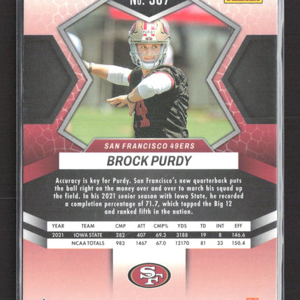 2022 Panini Mosaic Brock Purdy #367 RC