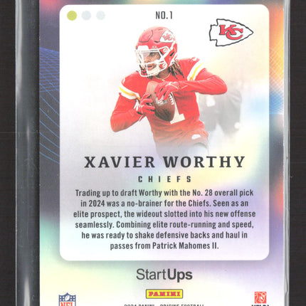 2024 Panini Origins StartUps Xavier Worthy #1 RC