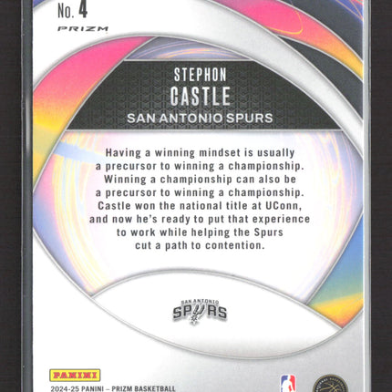 2024 Panini Prizm Instant Impact Stephon Castle #4 RC Silver