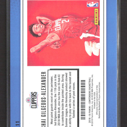 2018 Panini Contenders Lottery Ticket Shai Gilgeous-Alexander #11