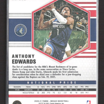 2021 Panini Mosaic Anthony Edwards #252