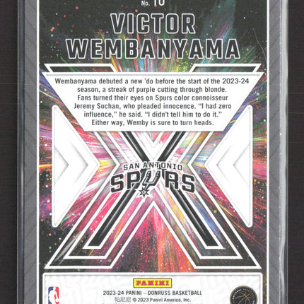 2023 Panini Donruss Great X-Pectations Victor Wembanyama #10 RC