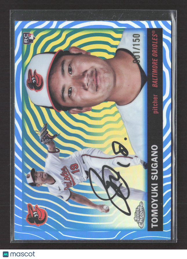 2025 Topps Chrome Platinum Tomoyuki Sugano #394 Blue Wave /150 RC