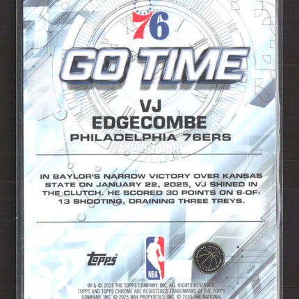 2025 Topps Chrome Go Time VJ Edgecombe #GT-18 RC