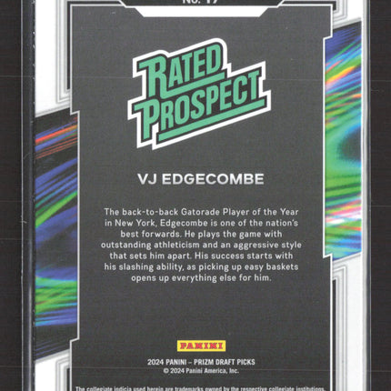2024 Panini Prizm Draft Picks VJ Edgecombe #17