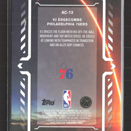 2025 Topps Chrome Activators VJ Edgecombe #AC-13 RC