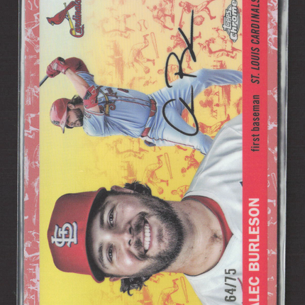 2025 Topps Chrome Alec Burleson #173 64/75 Rose Gold Toile
