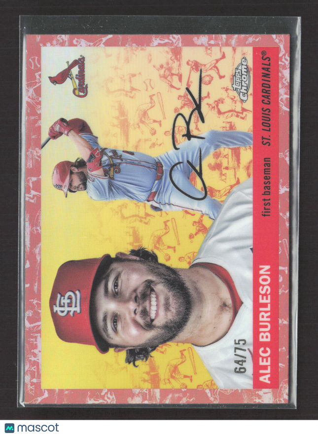 2025 Topps Chrome Alec Burleson #173 64/75 Rose Gold Toile