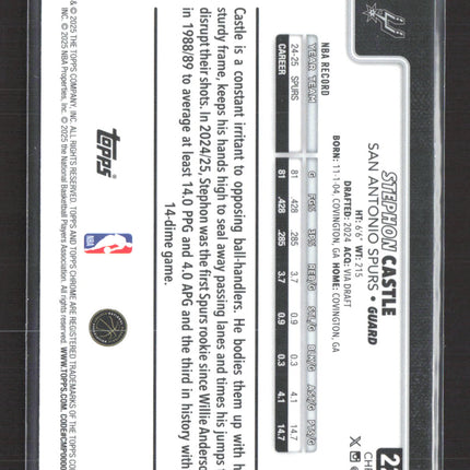 2025 Topps Chrome Basketball Stephon Castle #228 X-Fractor