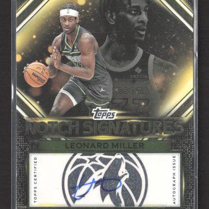 2025 Topps Notch Signatures Leonard Miller #TNS-LM Auto