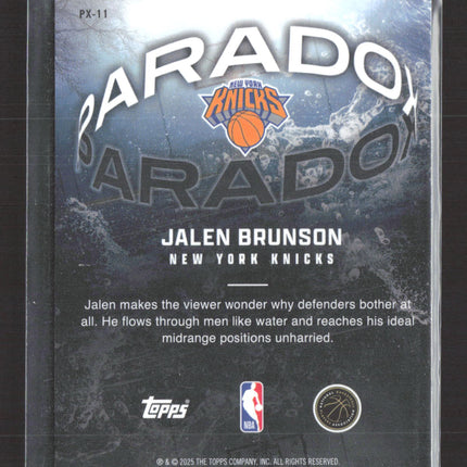 2025 Topps Chrome Paradox Jalen Brunson #PX-11