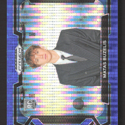 2024 Panini Prizm Draft Picks Matas Buzelis #67 Blue Wave RC /99