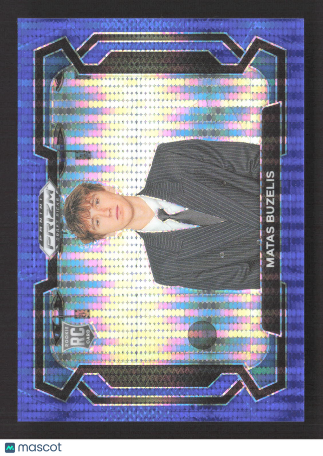 2024 Panini Prizm Draft Picks Matas Buzelis #67 Blue Wave RC /99