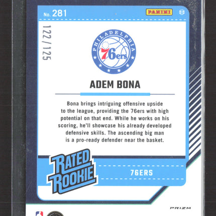 2025 Panini Donruss Optic Adem Bona #281 Bronze Laser /125