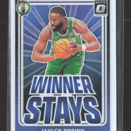 2025 Panini Donruss Optic Prizm Winner Stays Jaylen Brown #7 Silver