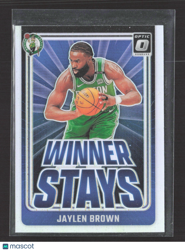 2025 Panini Donruss Optic Prizm Winner Stays Jaylen Brown #7 Silver