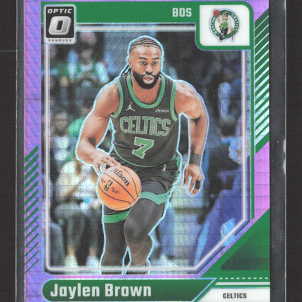 2025 Panini Donruss Optic Jaylen Brown #206 Pink Hyper