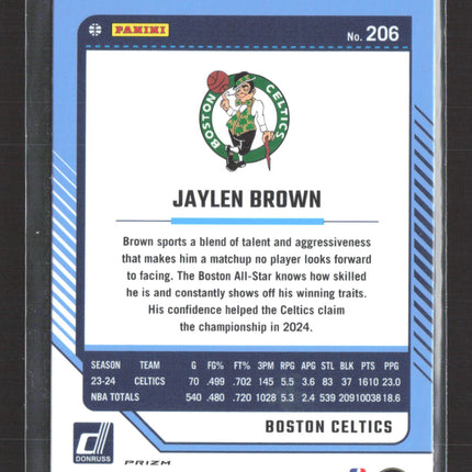2025 Panini Donruss Optic Jaylen Brown #206 Pink Hyper