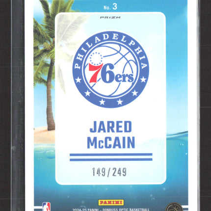 2025 Panini Donruss Optic Splash! Jared McCain #3 Green 149/249 RC