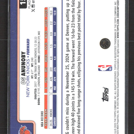 2025 Topps Flagship OG Anunoby #15 Rainbow