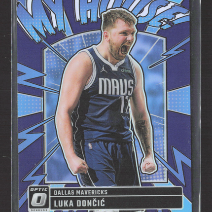2025 Panini Donruss Optic My House! Prizm Luka Doncic #14 Purple
