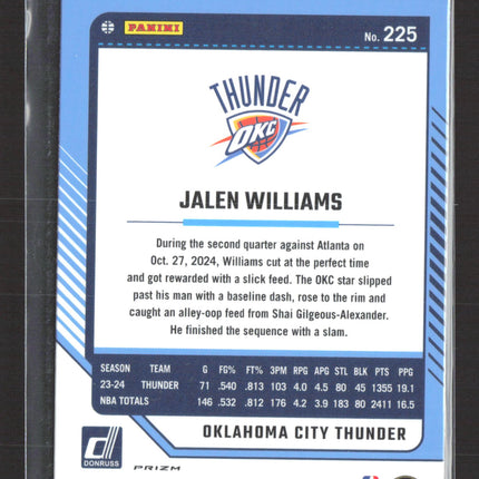 2025 Panini Donruss Optic Jalen Williams #225 Pink