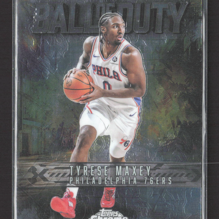 2025 Topps Chrome Ball of Duty Tyrese Maxey #BD-10