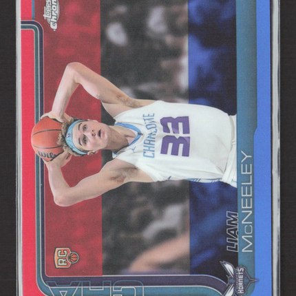 2025 Topps Chrome Liam McNeeley #279 RC Red White Blue
