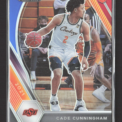 2021 Panini Prizm Draft Picks Cade Cunningham #1 RC Red White Blue